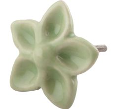 Pea Green Ceramic Flower Cabinet Knob Online